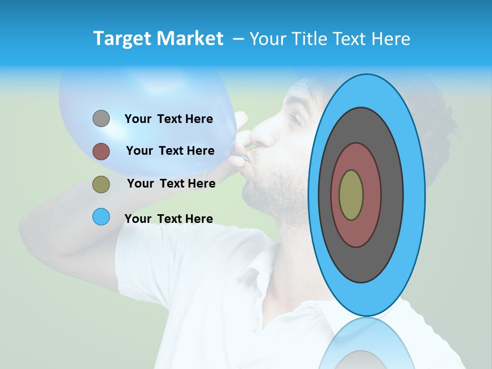 Blue Celebration Decoration PowerPoint Template