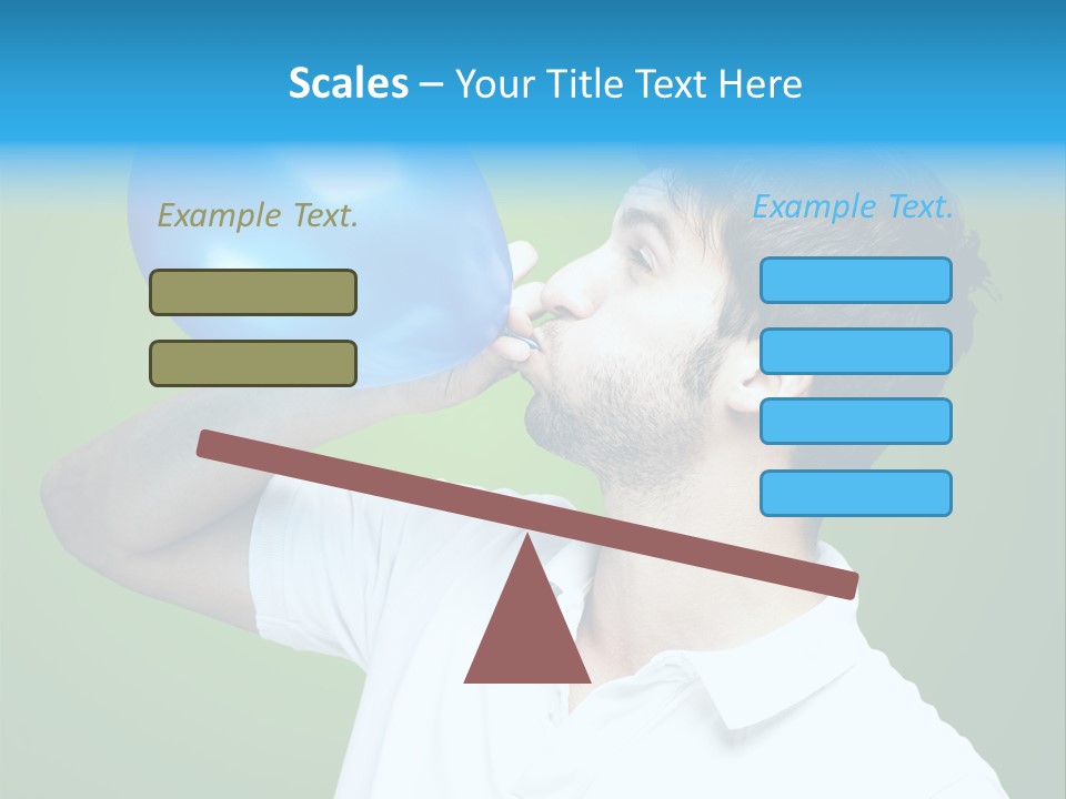 Blue Celebration Decoration PowerPoint Template