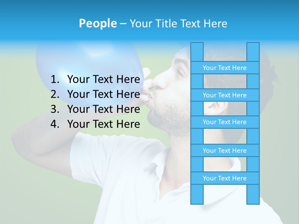 Blue Celebration Decoration PowerPoint Template