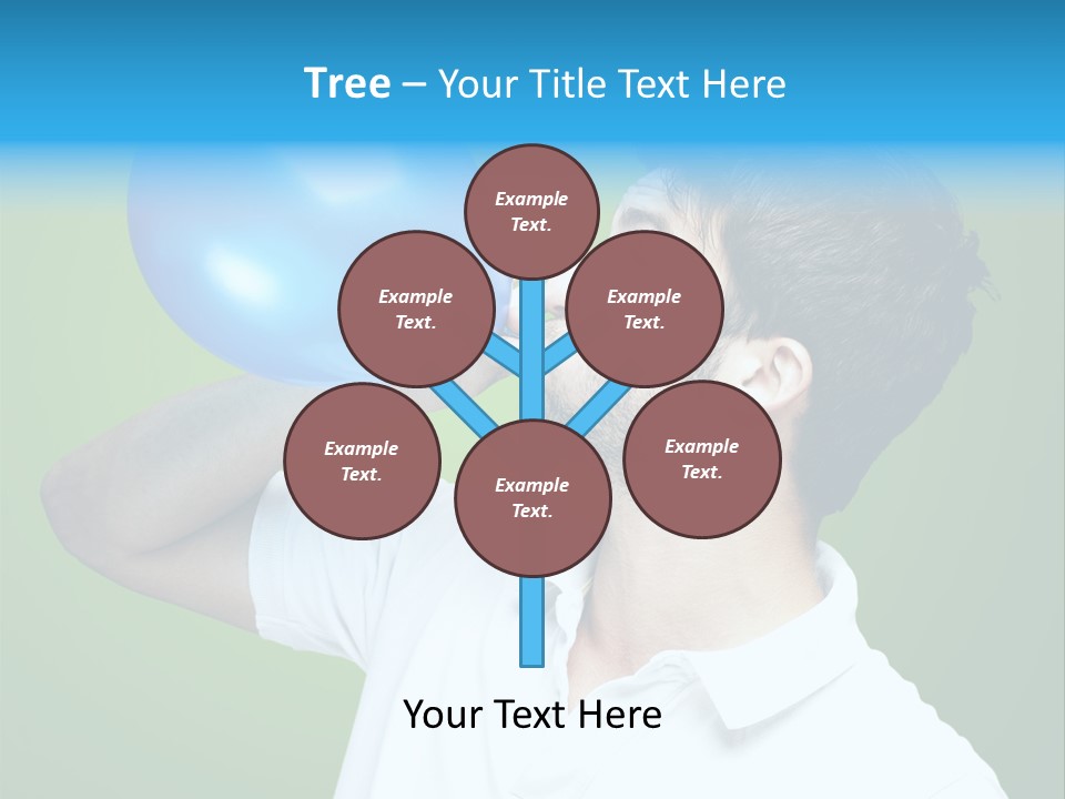 Blue Celebration Decoration PowerPoint Template