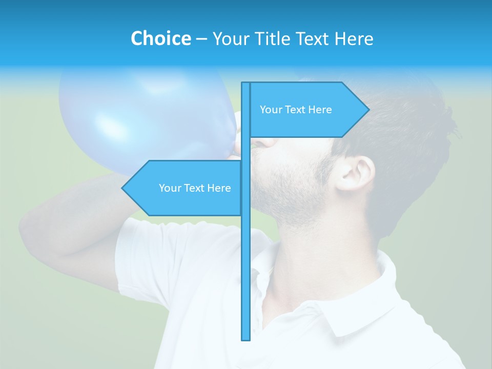 Blue Celebration Decoration PowerPoint Template