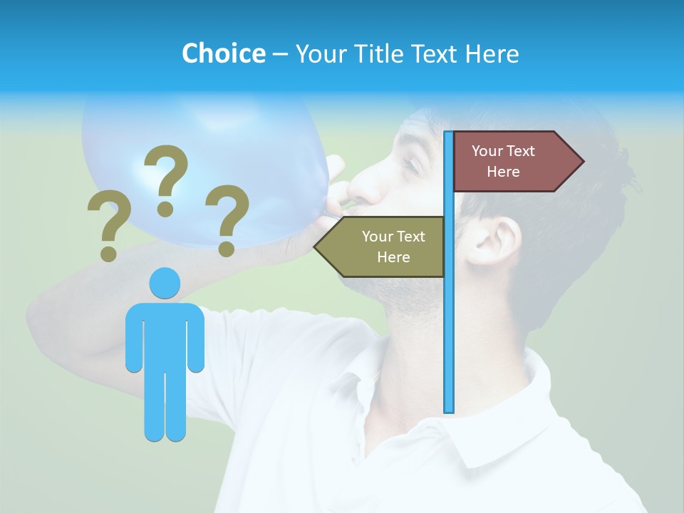 Blue Celebration Decoration PowerPoint Template