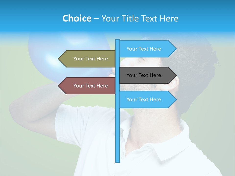 Blue Celebration Decoration PowerPoint Template