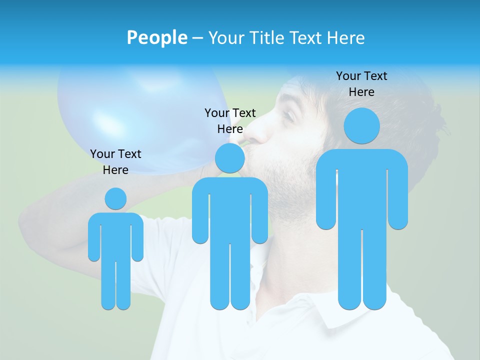 Blue Celebration Decoration PowerPoint Template