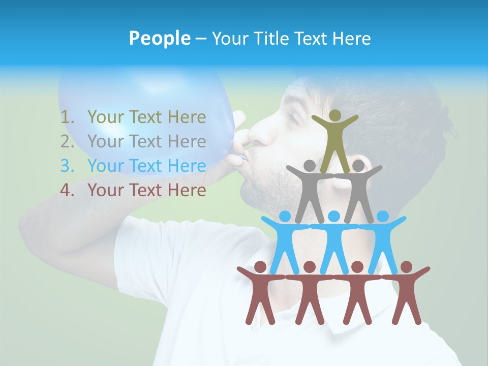 Blue Celebration Decoration PowerPoint Template