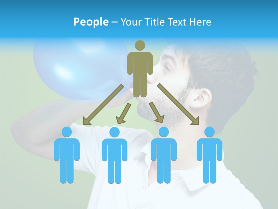 Blue Celebration Decoration PowerPoint Template