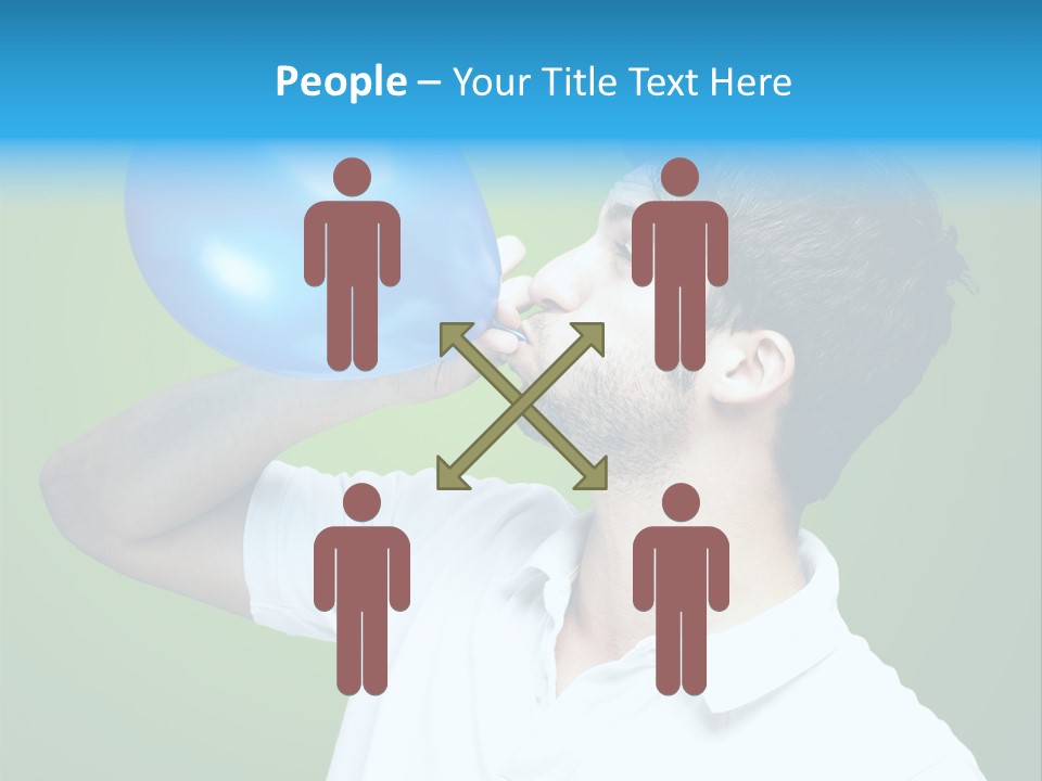 Blue Celebration Decoration PowerPoint Template