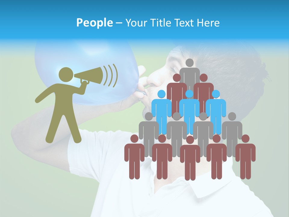 Blue Celebration Decoration PowerPoint Template