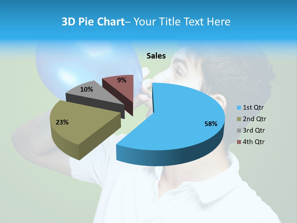 Blue Celebration Decoration PowerPoint Template