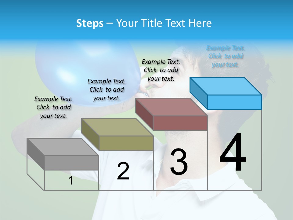 Blue Celebration Decoration PowerPoint Template