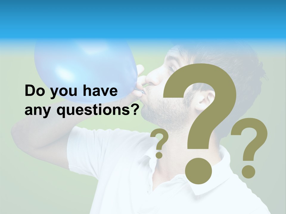 Blue Celebration Decoration PowerPoint Template