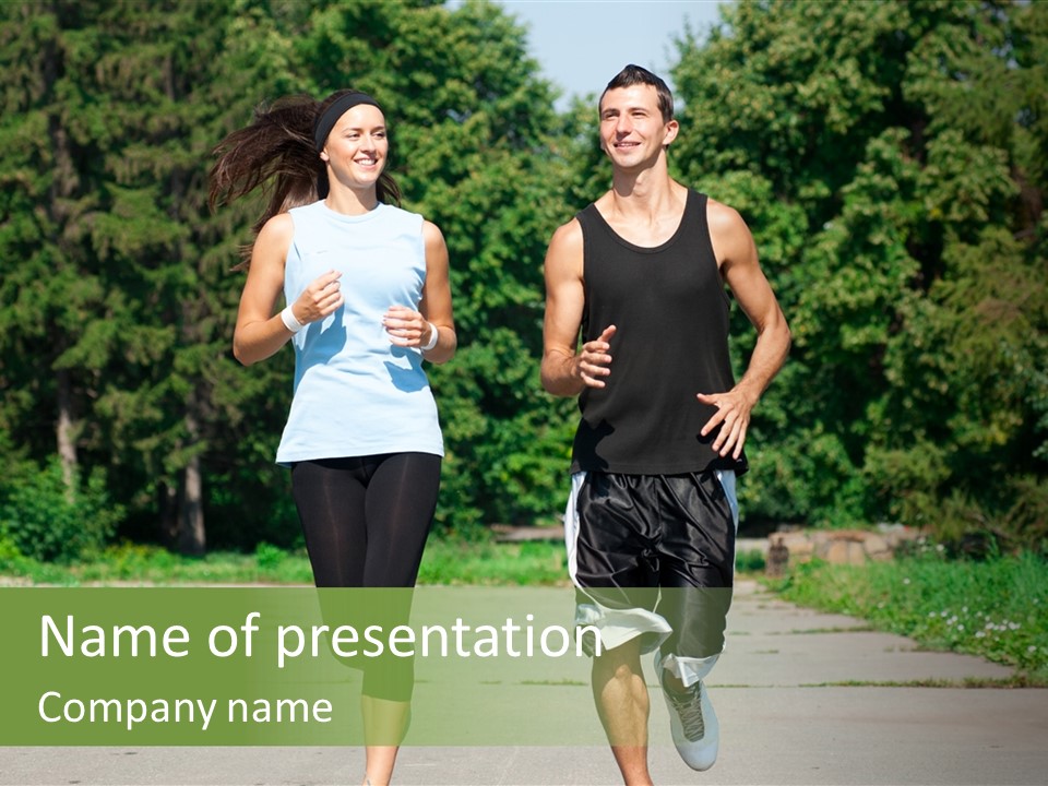 Foot One Runner PowerPoint Template