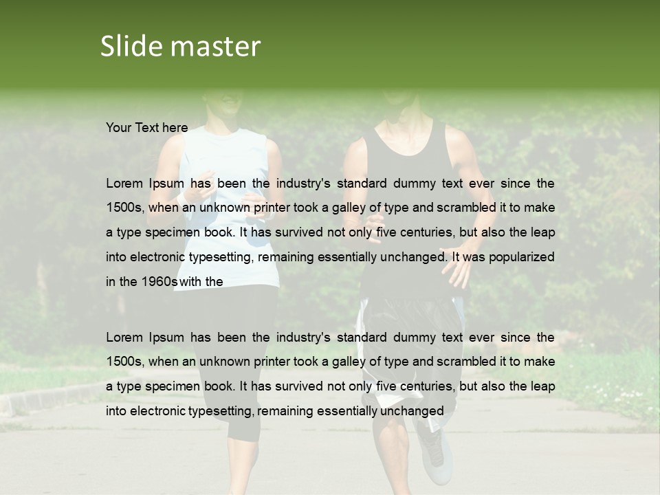 Foot One Runner PowerPoint Template