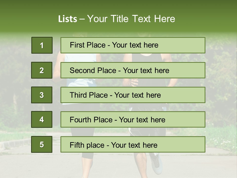 Foot One Runner PowerPoint Template
