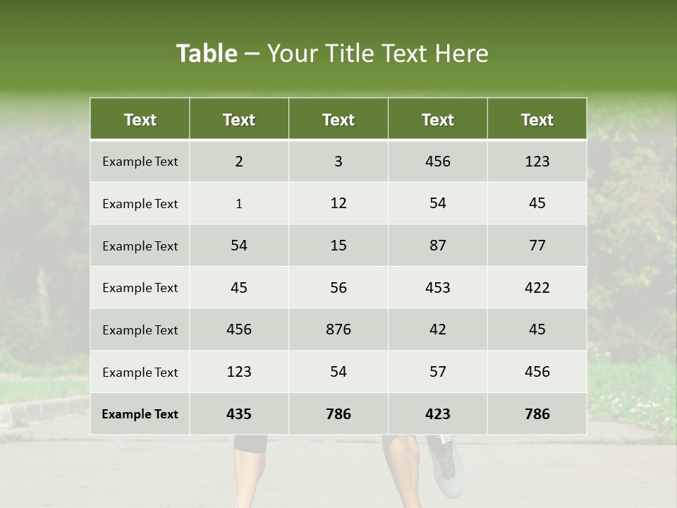 Foot One Runner PowerPoint Template