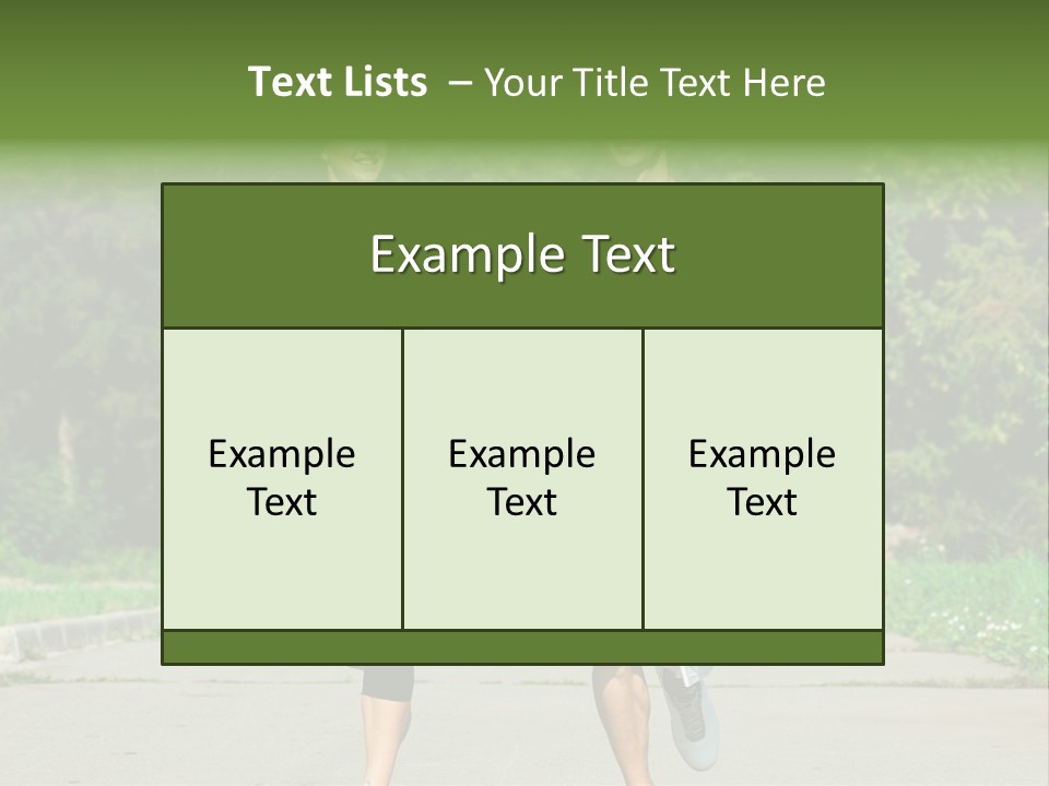 Foot One Runner PowerPoint Template