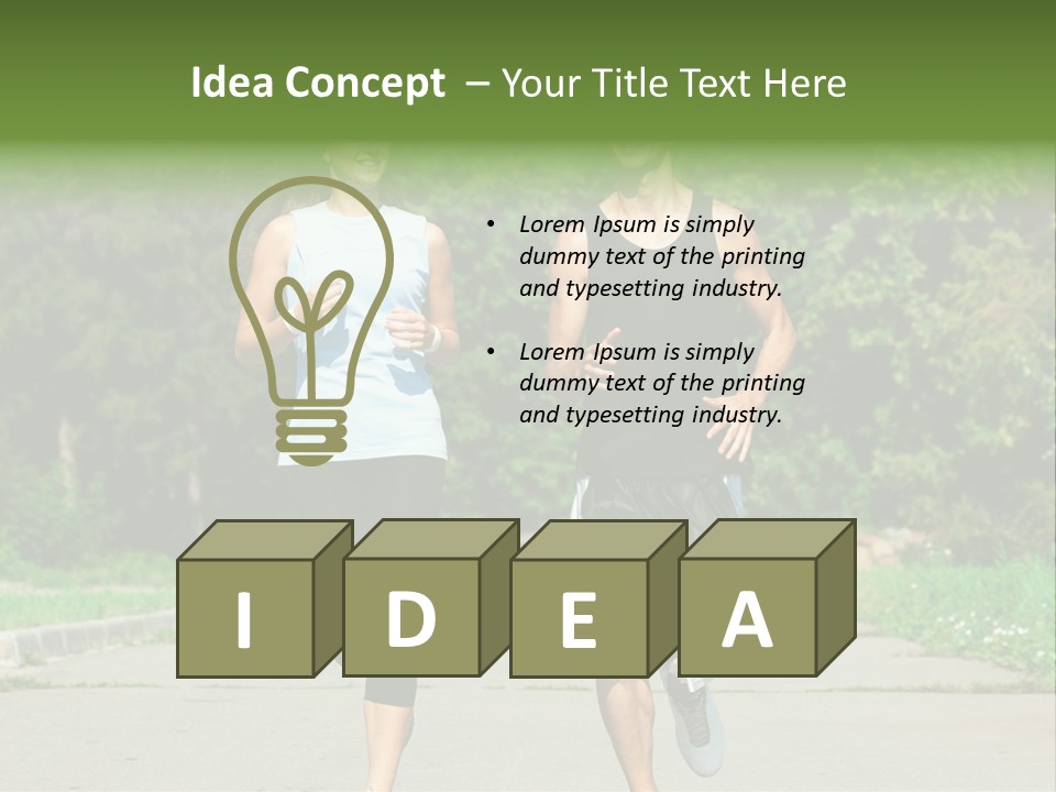 Foot One Runner PowerPoint Template