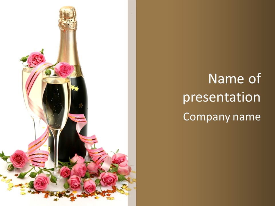 Bottle Star Petal PowerPoint Template