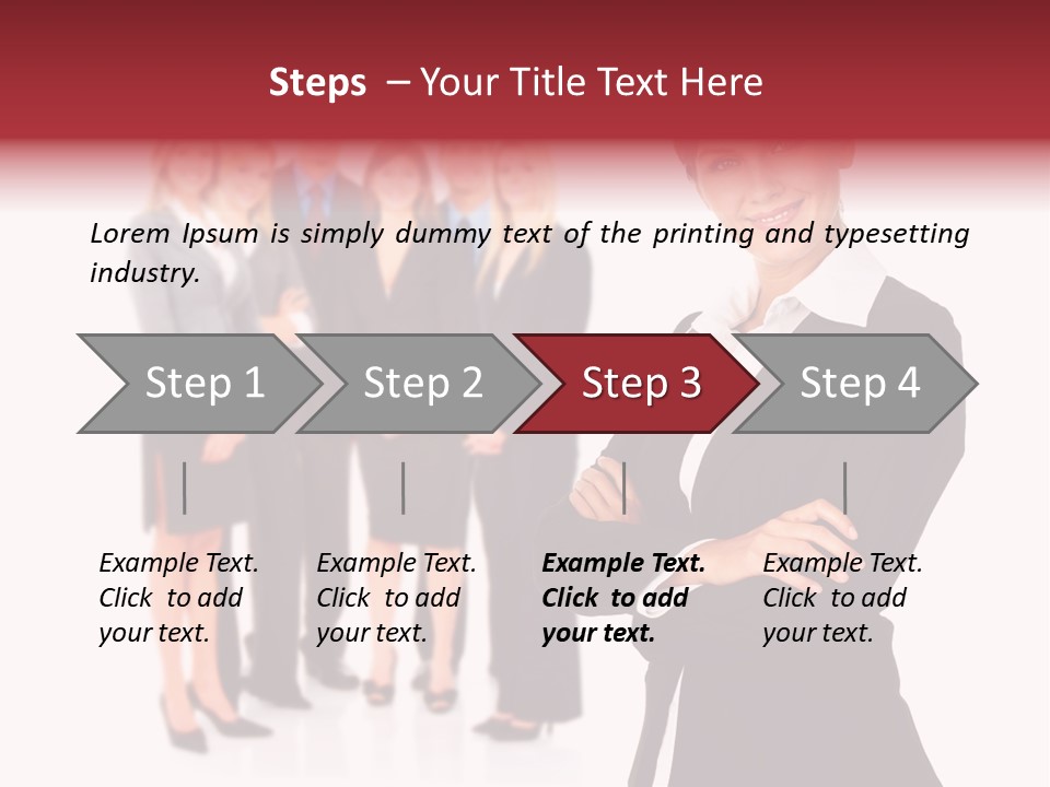 Businesswoman Successful Employee PowerPoint Template