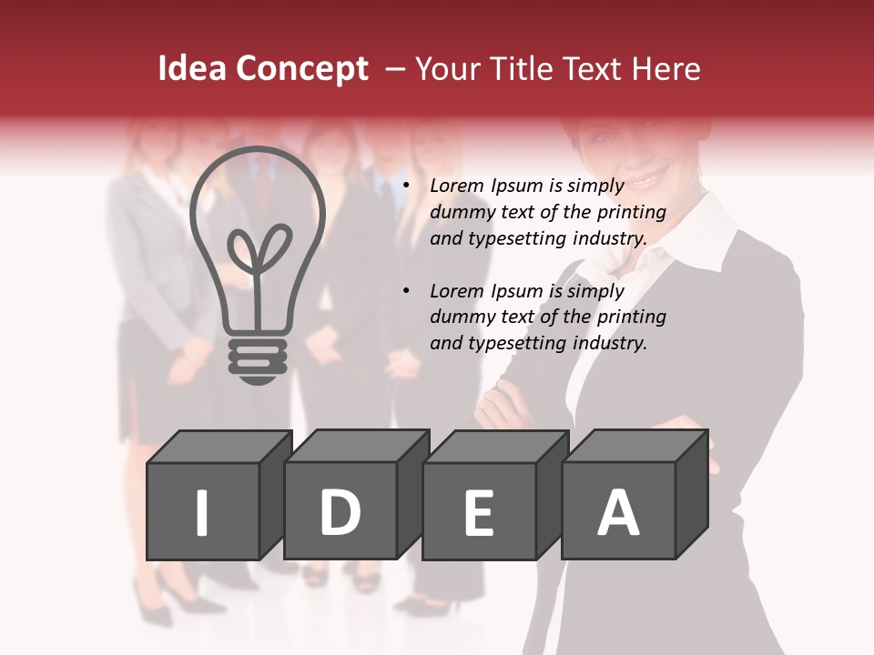 Businesswoman Successful Employee PowerPoint Template