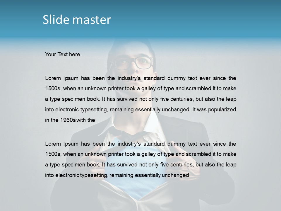 Power Tee Shirt Business PowerPoint Template