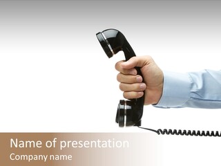 Antique Black Call PowerPoint Template