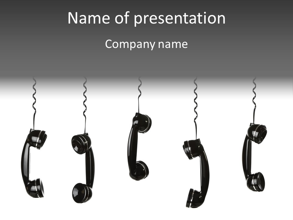 Telephone Office Listening PowerPoint Template