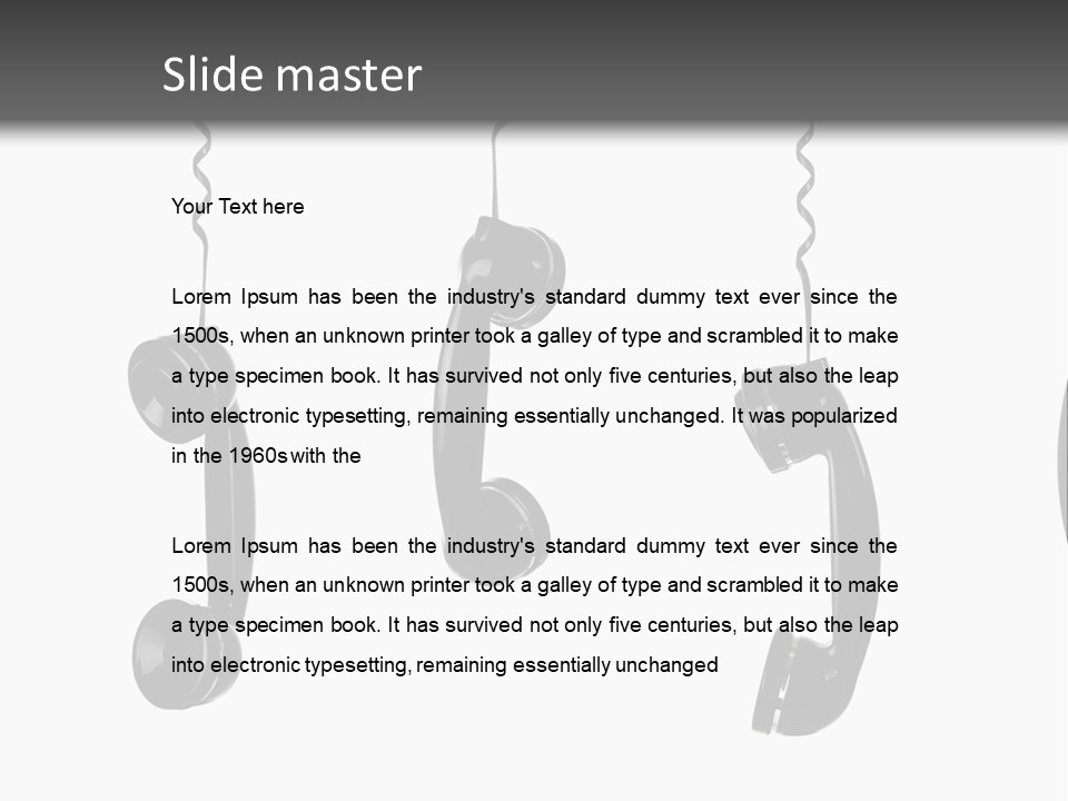 Telephone Office Listening PowerPoint Template