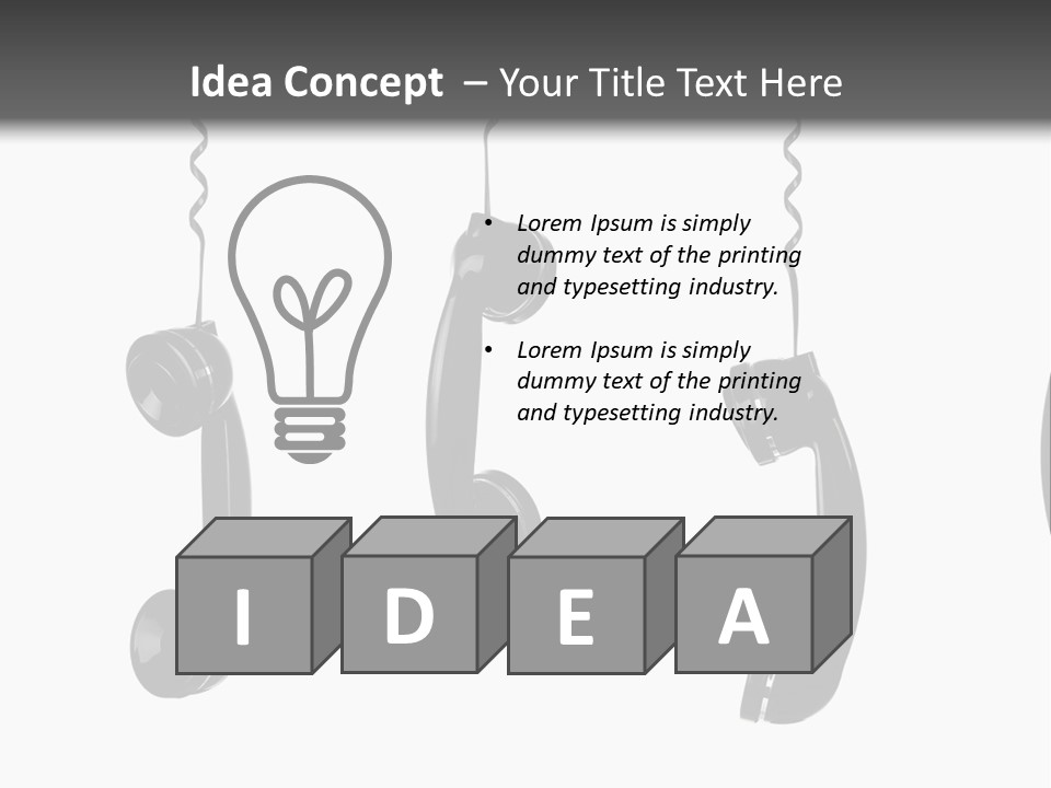 Telephone Office Listening PowerPoint Template