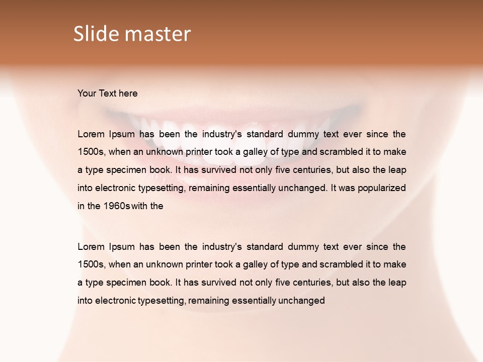 Face Lips Whiten PowerPoint Template