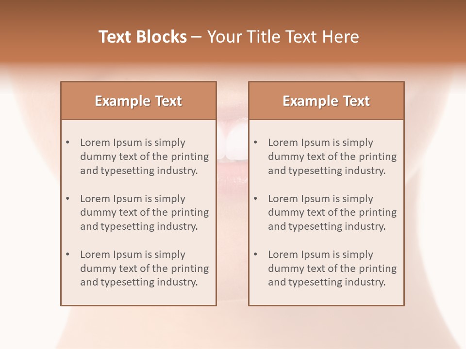 Face Lips Whiten PowerPoint Template