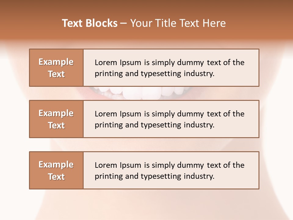 Face Lips Whiten PowerPoint Template