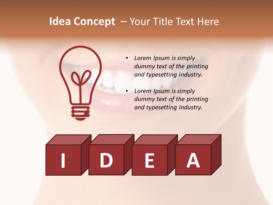 Face Lips Whiten PowerPoint Template