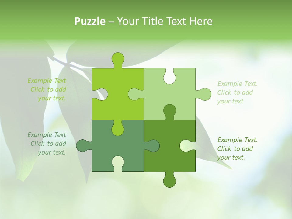 Blue Garden Freshness PowerPoint Template