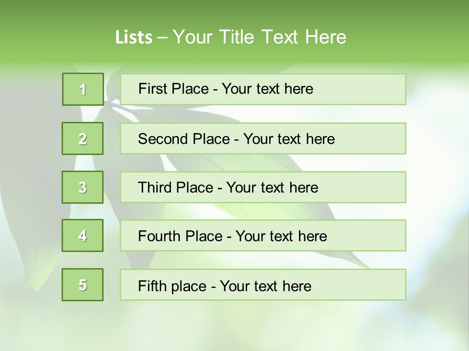 Blue Garden Freshness PowerPoint Template