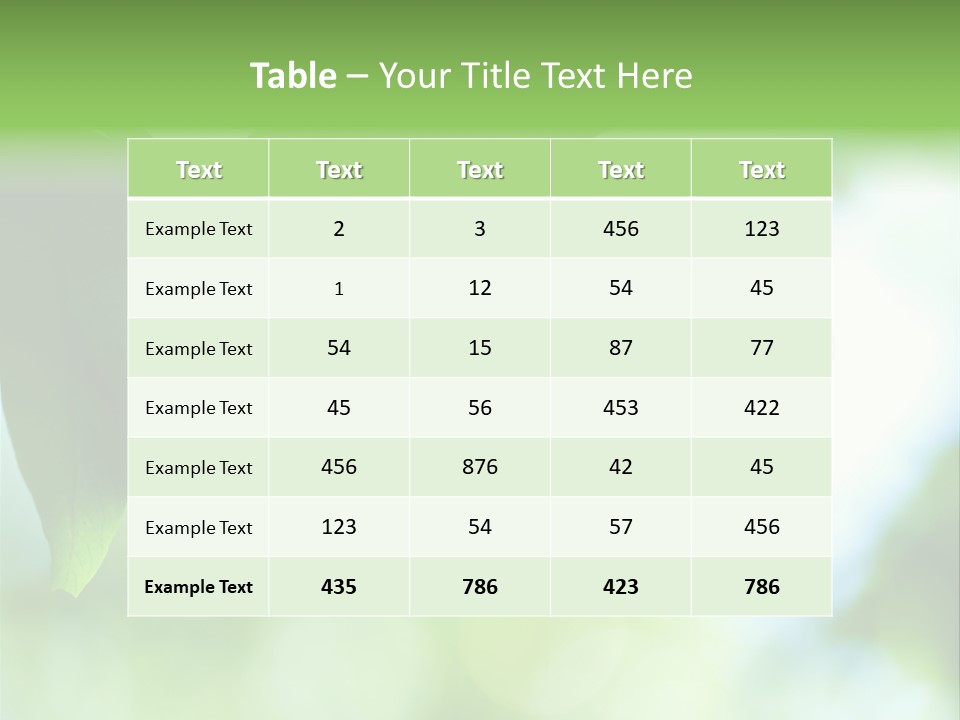 Blue Garden Freshness PowerPoint Template