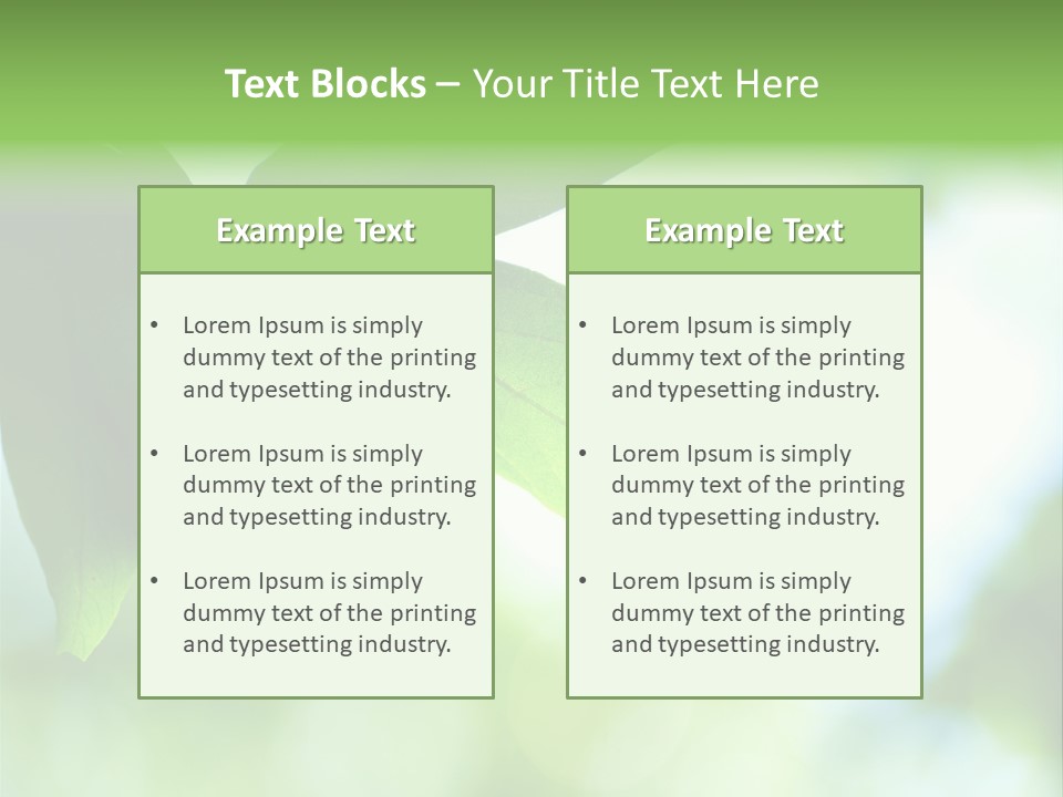 Blue Garden Freshness PowerPoint Template