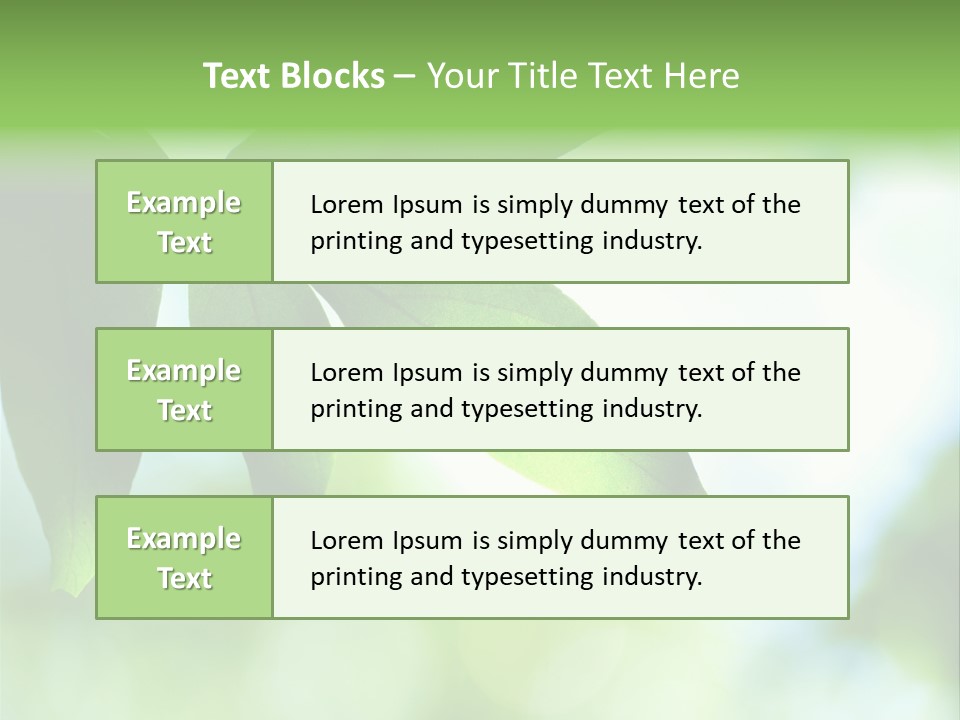 Blue Garden Freshness PowerPoint Template