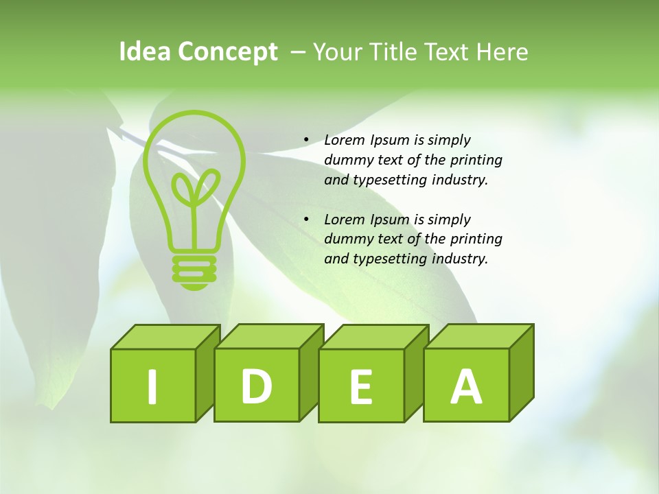 Blue Garden Freshness PowerPoint Template