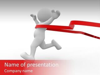 Sportsmen Running Off Person PowerPoint Template