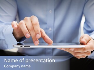 Finger Mobile Device PowerPoint Template