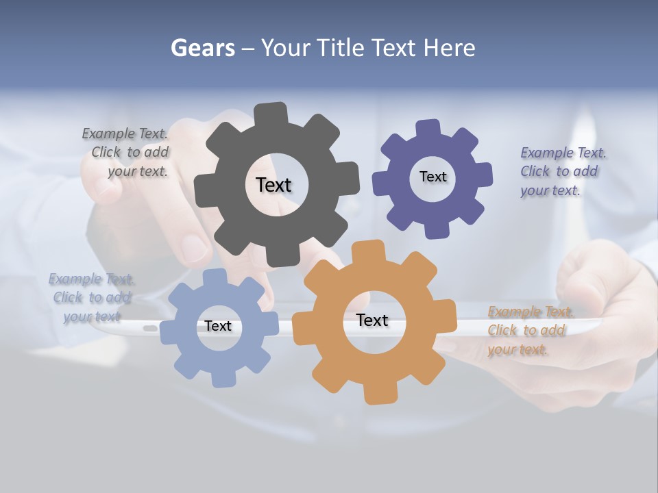 Finger Mobile Device PowerPoint Template