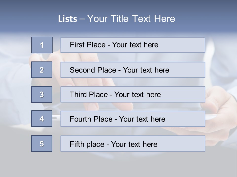 Finger Mobile Device PowerPoint Template