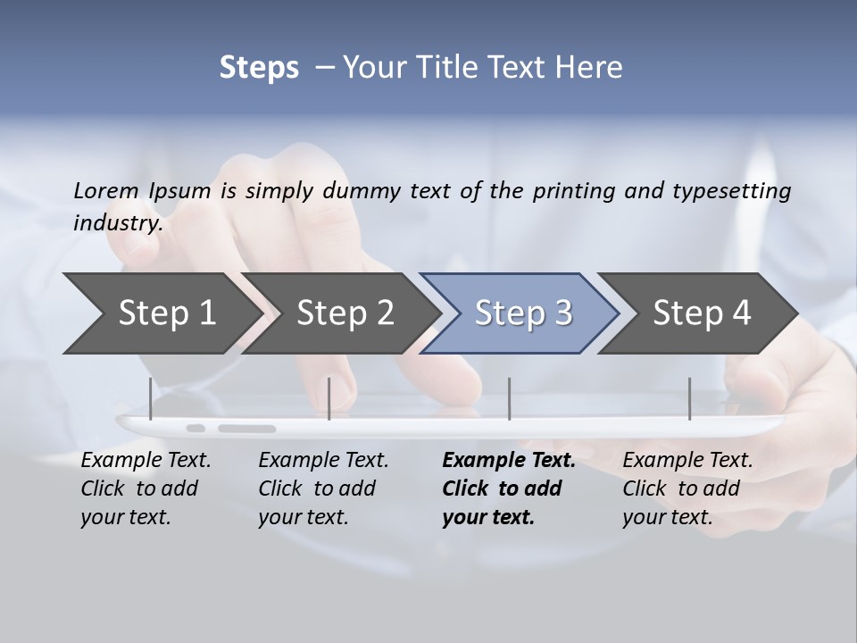 Finger Mobile Device PowerPoint Template