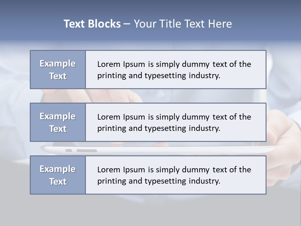Finger Mobile Device PowerPoint Template