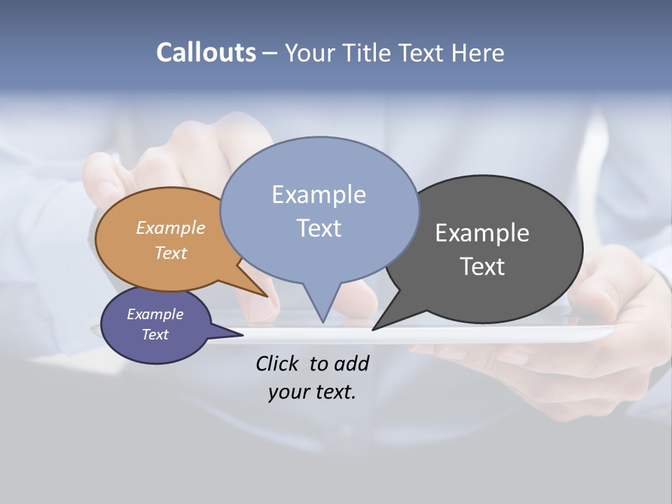 Finger Mobile Device PowerPoint Template