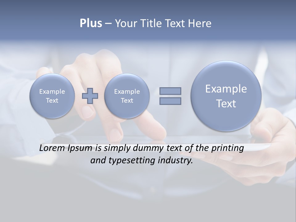 Finger Mobile Device PowerPoint Template