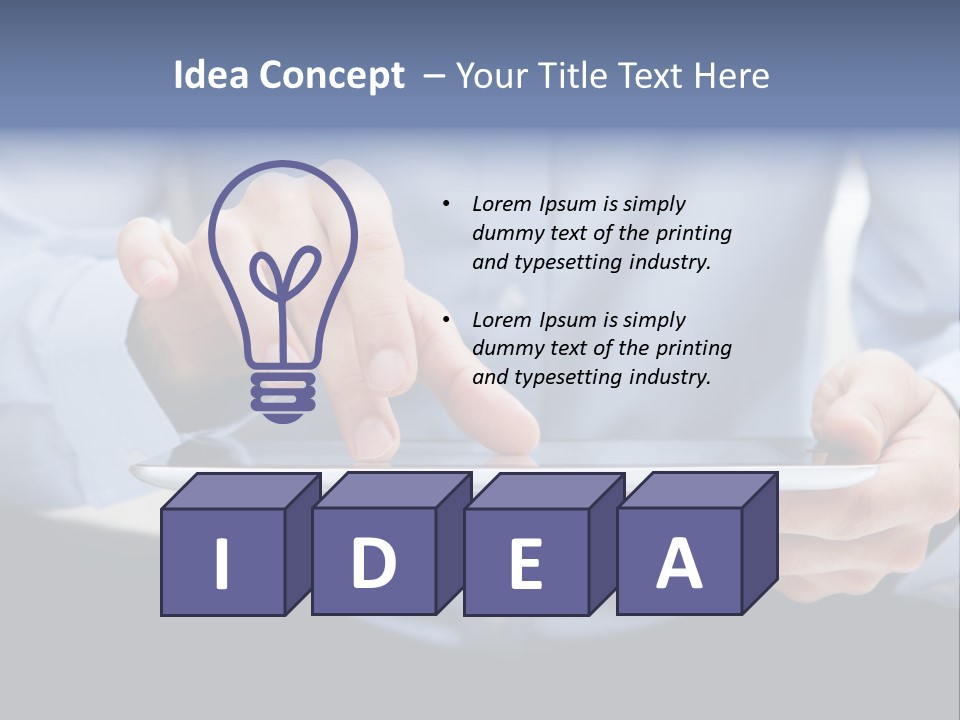 Finger Mobile Device PowerPoint Template