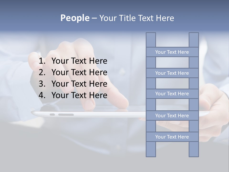 Finger Mobile Device PowerPoint Template