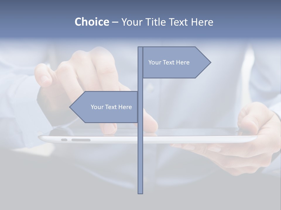 Finger Mobile Device PowerPoint Template